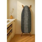 Greenline Ütü Masası Kılıfı, Keçeli Yanmaz, Pamuklu, Gri Leopar Desenli, 145x56 cm, Battal Boy XXL