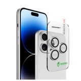 Greenmnky Buddies iPhone 14 Pro - 14 Pro Max Uyumlu Gümüş Kamera Lens Koruyucu
