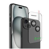 Greenmnky Buddies iPhone 15-15 Plus Uyumlu Siyah Kamera Lens Koruyucu