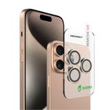 Greenmnky Buddies iPhone 16 Pro - 16 Pro Max Uyumlu Altın Sarısı Kamera Lens Koruyucu