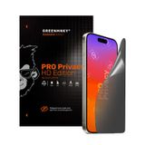 Greenmnky iPhone 13 Pro-Pro Privacy HD Edition Panzerfolyo Şeffaf Ekran Koruyucu