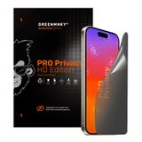 Greenmnky iPhone 14 Pro - Pro Privacy HD Edition Panzerfolyo Şeffaf Ekran Koruyucu