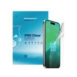Greenmnky iPhone 15 Plus Pro Clear Edition Panzerfolyo Şeffaf Ekran Koruyucu