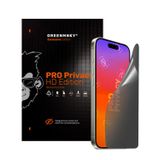 Greenmnky iPhone 15 Plus Pro Privacy HD Edition Panzerfolyo Şeffaf Ekran Koruyucu