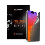 Greenmnky iPhone 16 Pro Privacy HD Edition Panzerfolyo Şeffaf Ekran Koruyucu