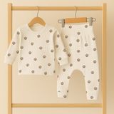 Greenmoon %100 Pamuk Bebek Pijama Takımı - 001 - Beyaz - 12 - 18 Ay