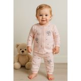 Greenmoon %100 Pamuk Bebek Pijama Takımı - 00406 Pembe - 0 - 3 Ay