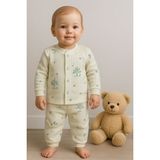 Greenmoon %100 Pamuk Bebek Pijama Takımı - 01H-Yeşil - 0 - 3 Ay