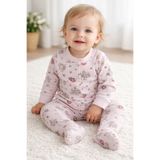 greenmoss %100 Pamuk Tavşan Figürlü Bebek Pijama Takımı
