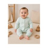 greenmoss Greenmoon Baby Nefes Alan Delikli Kumaş Pamuklu Bebek Pijama Takımı