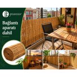 Greenosier Doğal Hasır Kamış gölgelik dekorasyon balkon teras pergola bahçe 50cm x 3metre