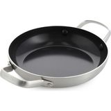Greenpan Geneva 20 cm Paslanmaz Çelik Sahan | Pfas-Free Thermolon™ Seramik Yüzey - Gümüş
