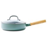 Greenpan May Flower Thermolon Yapıştırmaz 24 cm Mavi Basık Tencere