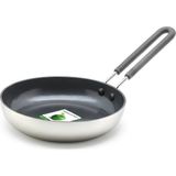 GreenPan Midipan Kızartma Tavası 14 cm Paslanmaz Çelik Gövde Seramik Yüzey Gümüş Renk