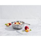GreenPan Premiere Pro 5-Ply Paslanmaz Çelik Cam Kapaklı Sosluk 16 cm / 1.58 L - Gümüş