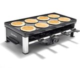 Greenpan Sağlıklı Seramik Yapışmaz, 3'ü 1 Arada Ters Çevrilebilir Izgara, Tava ve Raclette,gözleme Tabağı, 8 Mini Kare Yapışmaz Tava - Siyah