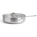 Greenpan x Mauviel La Collection Limited Edition 28 cm 3-Ply Basık Tencere – Thermolon™ Seramik Yüzeyli (3,5 L) - Gümüş