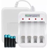 Greentech Dört Yuvalı Pil Şarj Cihazı 1.2V Ni-Mh / Ni-Cd AA / AAA Şarjlı Piller İçin