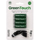 Greentouch Aa Usb-C Şarj Edilebilir Kalem Pil — 4'lü