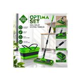 GREENWAY REKLAM Greenway İki başlıklı Green Fiber MOP çok amaçlı paspas Ve Katlanır Kova Green Fiber OPTIMA