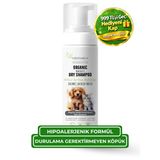 Greenwich Kedi ve Köpek Kuru Şampuanı 150 ml, Durulama Gerektirmeyen Vegan Temizleme Köpüğü, Banyo Aralarında Pratik Tüy Bakımı ve Ferah Görünüm Desteği