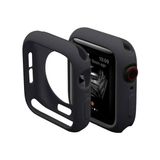 Gregoss Apple Watch 44 mm Önü Açık Seri 2,3,4,5,6,se Uyumlu Siyah Silikon Kılıf - Black