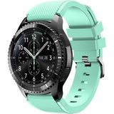 Gregoss Samsung Gear S3 /huawei Gt 2 46 mm (22 mm ) Silikon Şeritli Çizgili Tasrım Kayış Kordon - Su Yeşili