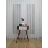 Grek Zemin Etekleri Kurşunlu 1-2,5 Normal Pileli Tül Perde 100 x 200 cm - Beyaz