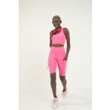 Grenj Fashion Pembe Yüksek Bel Toparlayıcı Cep Detaylı Spor Biker Tayt