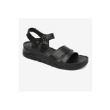 Greyder 4Y2FS57472 Siyah Hakiki Deri Kadın Sandalet