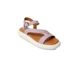 Greyder 4Y2TS59007 Lila Hakiki Deri Topuklu Kadın Sandalet
