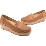 Greyder 59016 Zn Deri Dolgu Topuk Comfort Casual Kadın Ayakkabı - Taba