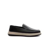 Greyder 64696 Erkek Hakiki Deri Baskılı Lastikli Comfort Casual Ayakkabı SİYAH 42