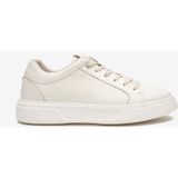 Greyder Erkek Kırık Beyaz Hakiki Deri Sneaker Ayakkabı 6K1SA64822 - Krem