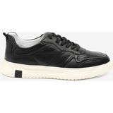 Greyder Erkek Siyah Ekru Hakiki Deri Sneaker Ayakkabı 5Y1CA64534 - Siyah - Ekru