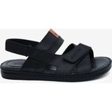 Greyder Erkek Siyah Hakiki Deri Sandalet 6Y1FS67856