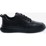 Greyder Erkek Siyah Hakiki Deri Sneaker Ayakkabı 5Y1SA17740 - Mat Siyah