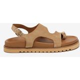 Greyder Kadın Deve Tüyü Süet Hakiki Deri Sandalet 6Y2TS59354 - Camel