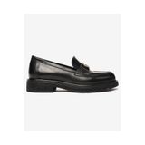 Greyder Kadın Parlak Siyah Hakiki Deri Memory Foam Taban Loafer Ayakkabı 4K2CA33900