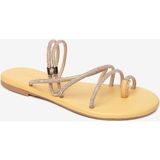 Greyder Kadın Pembe Taşlı Hakiki Deri Sandalet 4Y2WS59103 - Beyaz