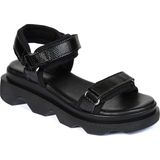 Greyder Kadın Siyah Hakiki Deri Sandalet 4Y2WS59059 - Siyah Rugan