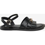 Greyder Kadın Siyah Hakiki Deri Sandalet 6Y2WS59353