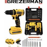 Grezerman 12V Akülü Matkap Vidalama Seti