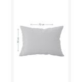 Gri %100 Pamuk Saten Yastık Kılıfı 50 x 70 cm