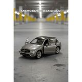 Gri 1:34 Ölçek Die Cast Kapıları Açılır Lisanslı Mercedes Benz GLC Oyuncak Metal Model Araba