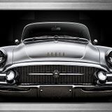 Gri 1955 Buick Roadmaster Araba-1 Motifli Kanvas Tablo DBSANAT1199513
