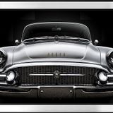 Gri 1955 Buick Roadmaster Araba-1 Motifli Kanvas Tablo DBSANAT11997