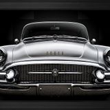Gri 1955 Buick Roadmaster Araba-1 Motifli Kanvas Tablo DBSANAT1199813