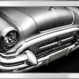 Gri 1955 Buick Roadmaster Araba-2 Motifli Kanvas Tablo DBSANAT12005