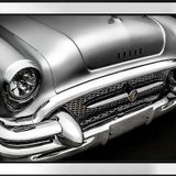 Gri 1955 Buick Roadmaster Araba-2 Motifli Kanvas Tablo DBSANAT1200613